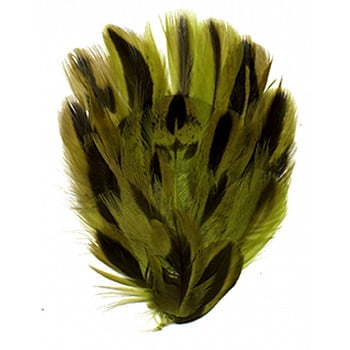ZUCKER Duck Plumage Small Feather Pad - 3" x 4" - 1pc - Lime