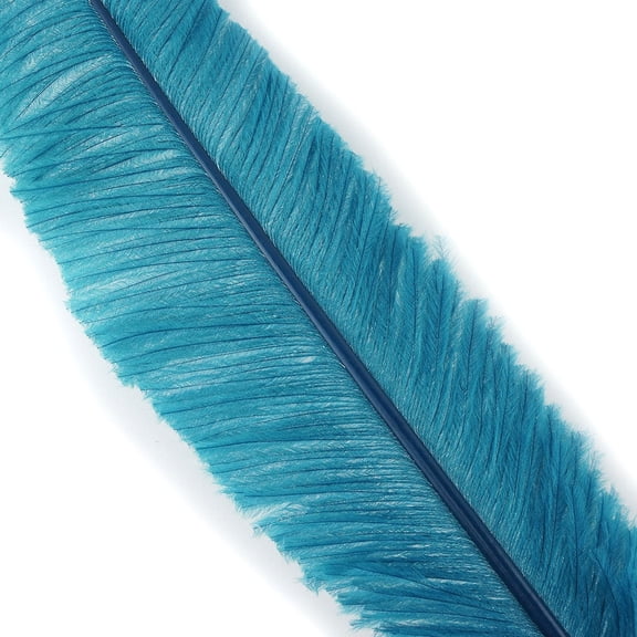 ZUCKERâ¢Ostrich Nandu Feathers -13-24" - 45 PCS Peacock Blue