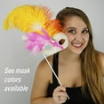 thumbnail image 1 of ZUCKER Pink-White Feather Mask w/Ostrich Feathers - Light and Dark Turquoise, 1 of 1