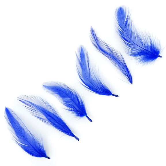 ZUCKER Rooster Dyed Blood Quill (neck) Hackle Feathers 1-3 inches -1LB - Royal