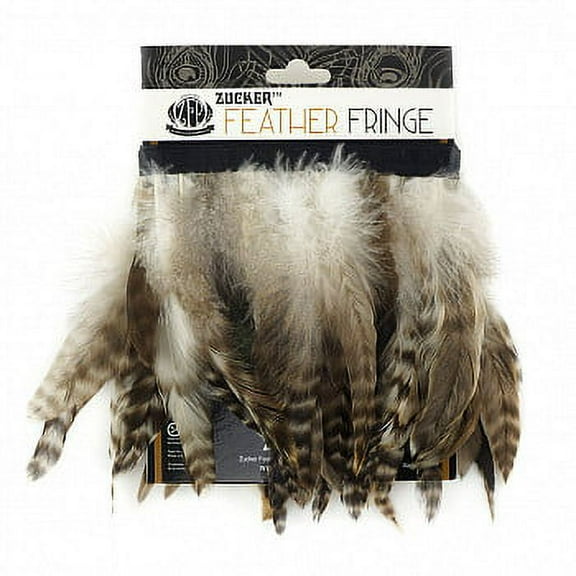 ZUCKER Rooster Schlappens Feather Fringe Trim - 1 yd Natural Costume Sewing Craft Supplies