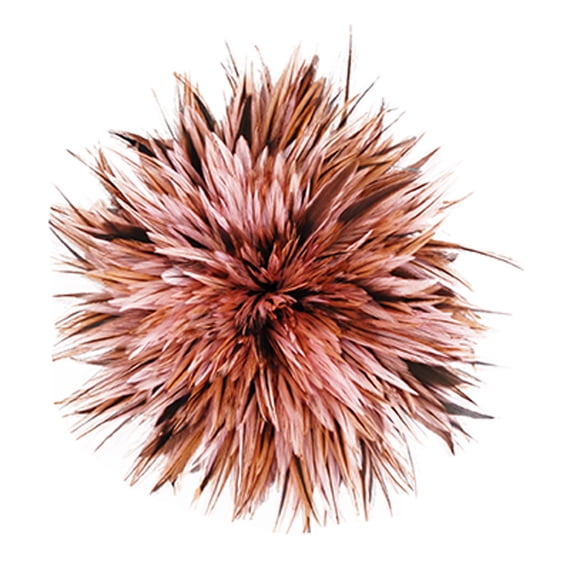 ZUCKER™ Strung Rooster Badger Saddle Feathers - 4 - 6" - 1yd - Candy Pink