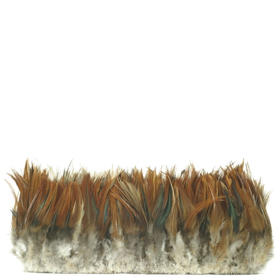 ZUCKER™ Strung Rooster Furnace Saddle Feathers - 3 - 6" - 1.75yds - Natural