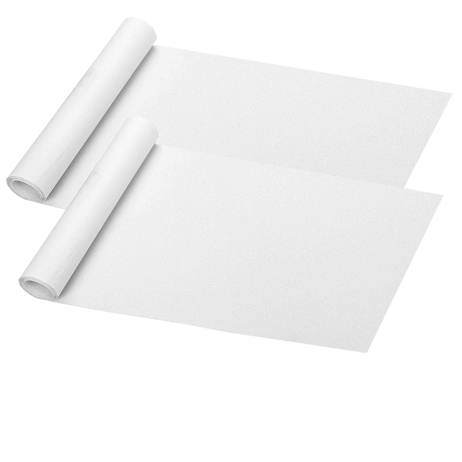 9" x 33" Clear Skateboard Grip Tape Sheet 2 Pack, ZUEXT Bubble Free Waterproof Scooter Grip Tape, Longboard Griptape, Sandpaper for Rollerboard, Stair, Pedal, Wheelchair, Steps (84x23cm)