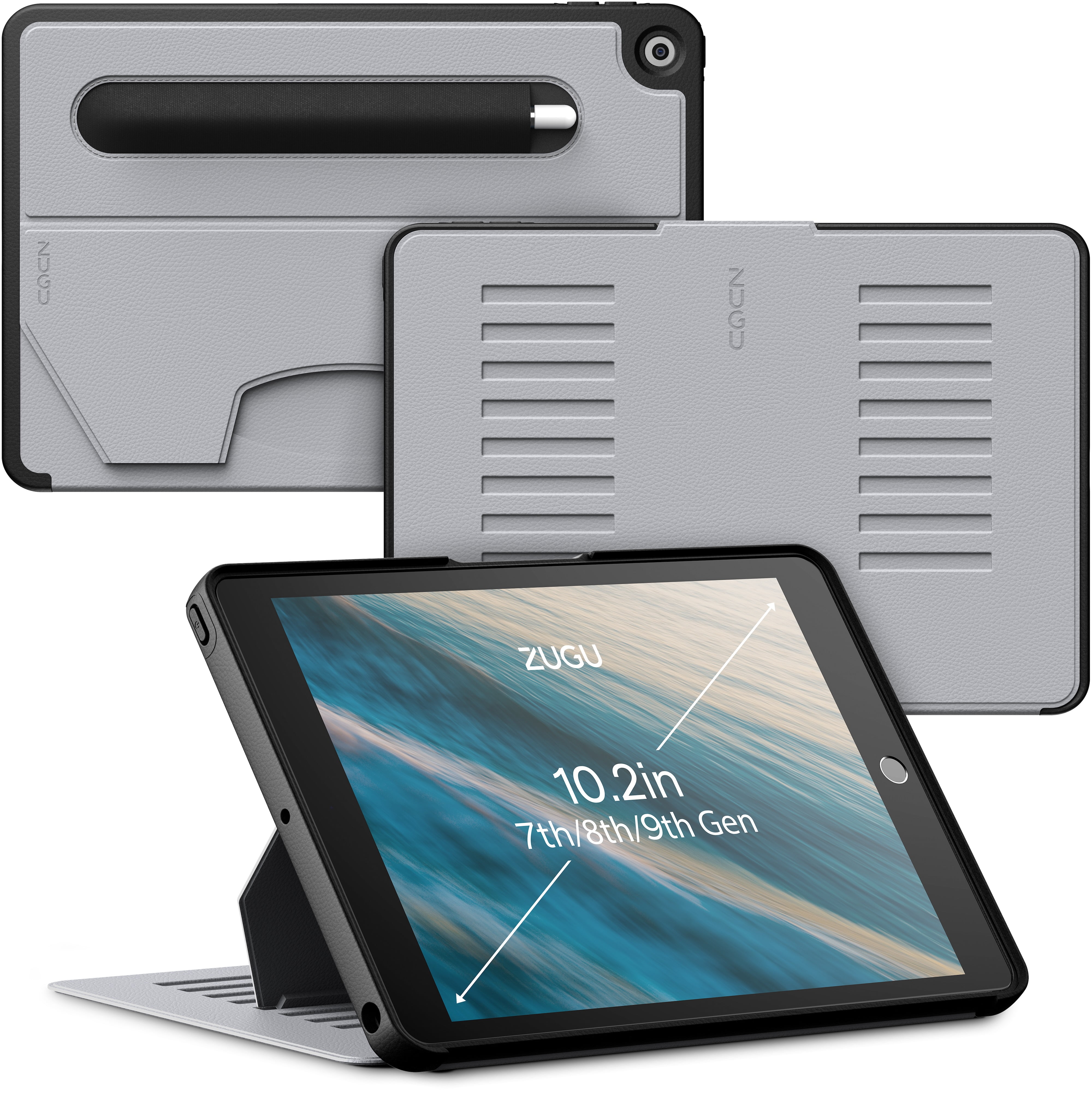 OtterBox UnlimitEd SERIES Kickstand For IPad 8th & 7th Gen (10.2" Display) - Non-retail/Ships In Polybag - Black/Grey - View #5