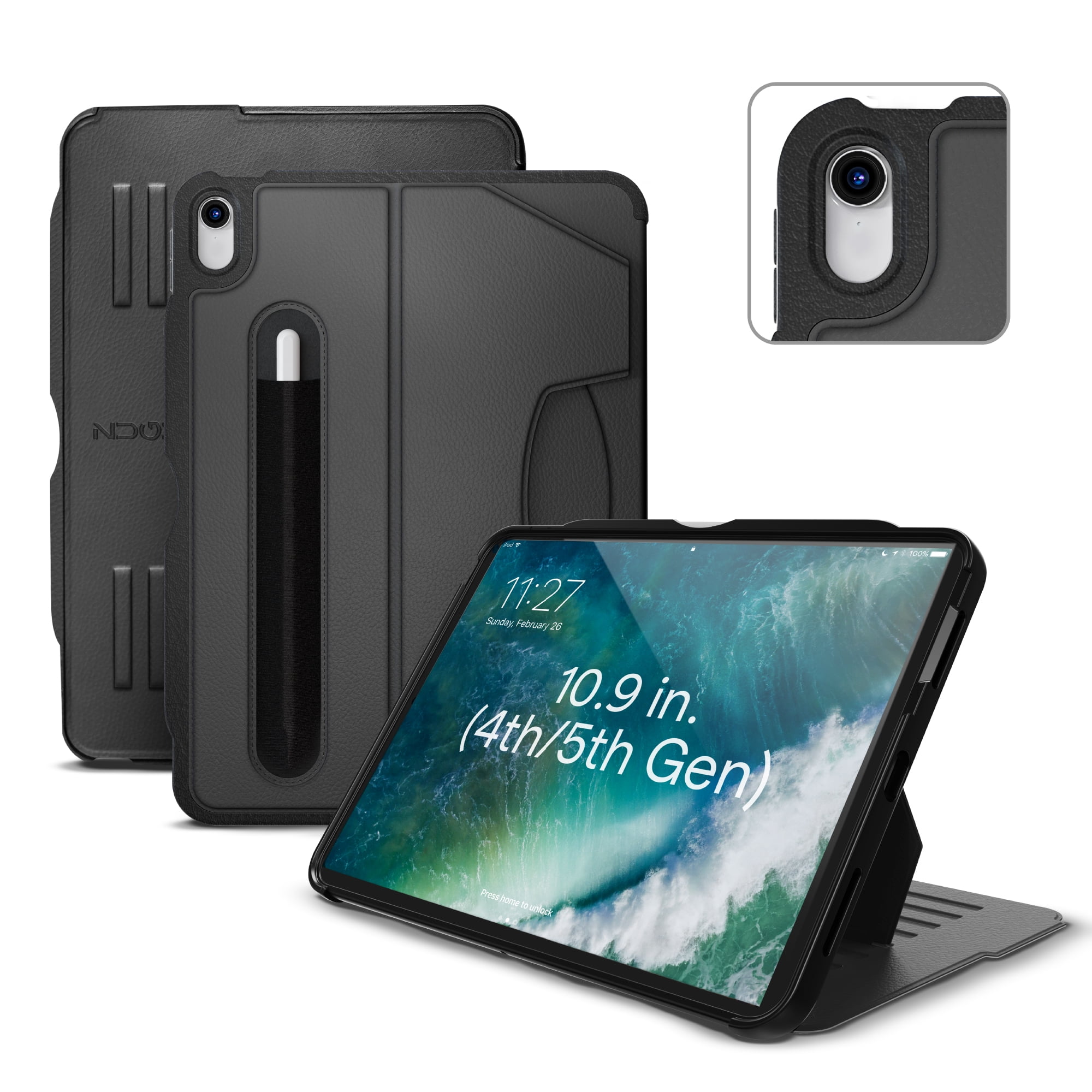 Zugu (New Model) The Alpha Case Cover for 10.9 inch iPad Air Gen 4 2020- Black