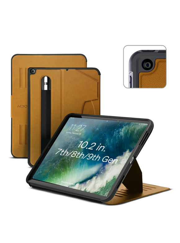 ZUGU CASE for iPad 10.2 Inch 7th / 8th / 9th Gen (2021/2020/2019) Protective, Thin, Magnetic Stand, Sleep/Wake Cover (Model #s A2197/A2198/A2200/A2270​/A2428/A2429/A2430​/A2602/A2603/A2604/A2605)BRN