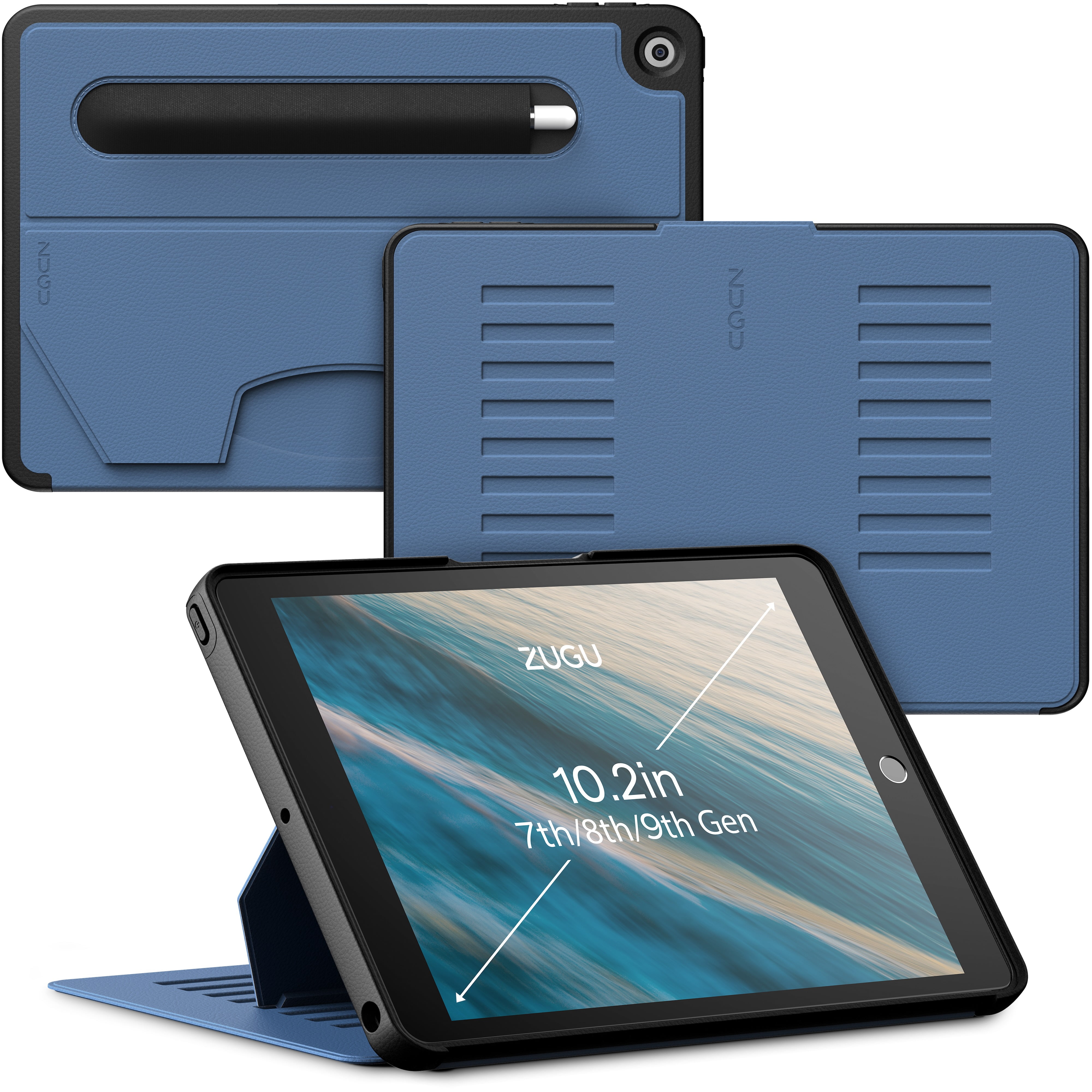 ZUGU iPad 第9 / 8 / 7世代 ケース ー レートブルー 345 ZUGU CASE for 7th/8th/9th Gen iPad 10.2 Inch (2021/2020/2019