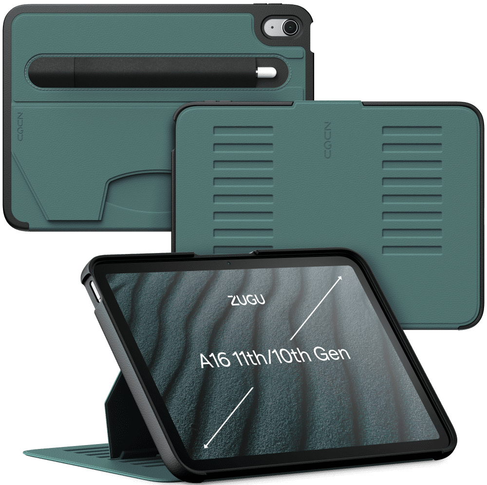 ZUGU CASE for iPad A16 11th Gen (2025) & 10th Gen (2022) 10.9 Inch Slim Protective Case - Magnetic Stand & Sleep/Wake Cover (Model #s A2696, A2757, A2777) - Pine
