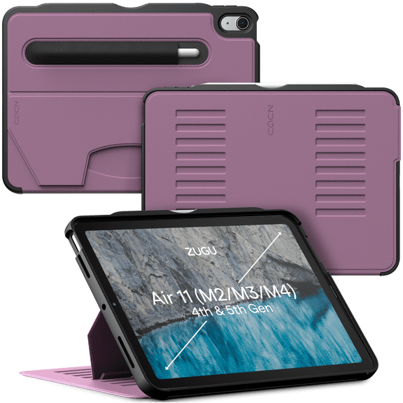 ZUGU CASE for iPad Air 11 (M2/M3/M4) 2024/2025/2026 & iPad Air Gen 4 & 5 10.9 Inch (2020/2022) - Protective, Ultra Thin, Magnetic Stand, Sleep/Wake Cover - Berry Purple