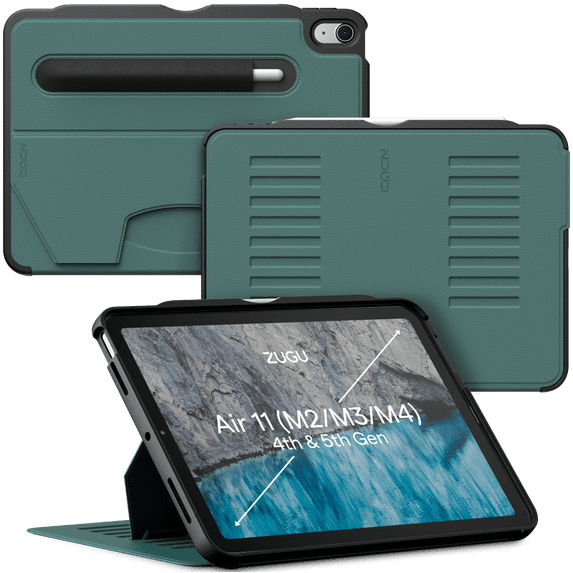 ZUGU CASE for iPad Air 11 (M2/M3/M4) 2024/2025/2026 & iPad Air Gen 4 & 5 10.9 Inch (2020/2022) - Protective, Ultra Thin, Magnetic Stand, Sleep/Wake Cover - Pine