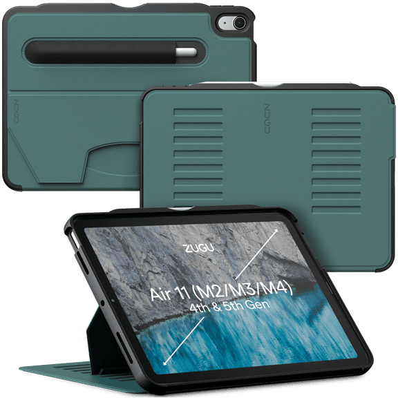 ZUGU CASE for iPad Air 11 (M2/M3/M4) 2024/2025/2026 & iPad Air Gen 4 & 5 10.9 Inch (2020/2022) - Protective, Ultra Thin, Magnetic Stand, Sleep/Wake Cover - Pine