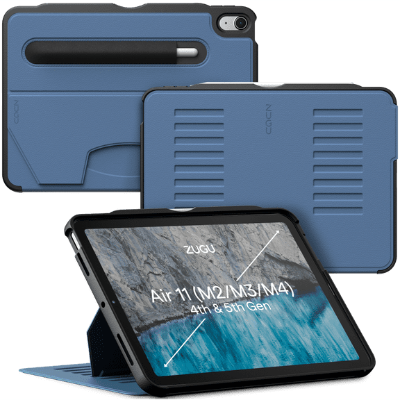 ZUGU CASE for iPad Air 11 (M2/M3/M4) 2024/2025/2026 & iPad Air Gen 4 & 5 10.9 Inch (2020/2022) - Protective, Ultra Thin, Magnetic Stand, Sleep/Wake Cover - Slate Blue