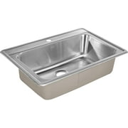 ZUHNE Drop-In Kitchen Sink Stainless Steel 33 by 22 Single Bowl