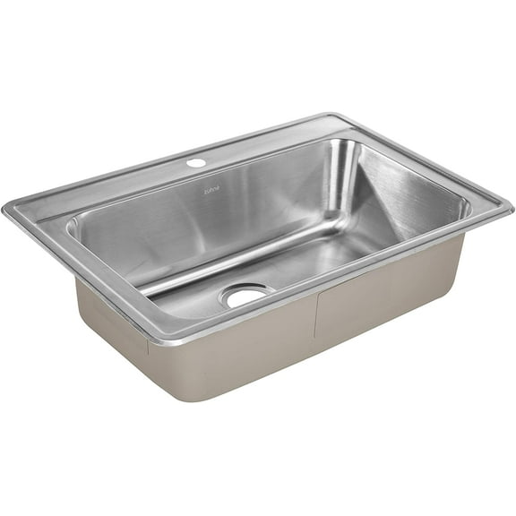 ZUHNE Drop-In Kitchen Sink Stainless Steel (33 by 22 Single Bowl)