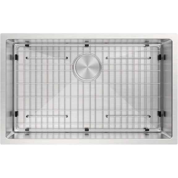 ZUHNE Modena Undermount Kitchen Sink Set, 16-Gauge Stainless Steel (30-Inch Single Bowl)