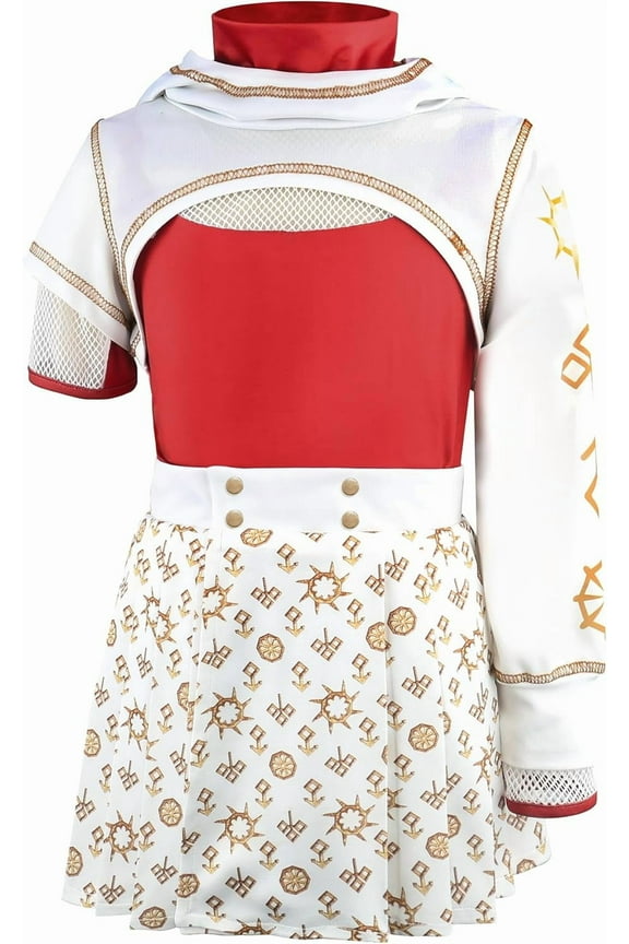 Girls Nova Zombies 4 Costume, Cheerleader Halloween Cosplay Includes Hooded Sweatshirt T-shirt and One-piece Skirt, Nova Fancy Dress up Costume Party Playsuit Costume Cosplay