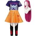 thumbnail image 1 of ZUITEH Halloween Anime Cosplay Miras Costumes,Popular Singer Idol Group T-Shirts Skirt Suit With Wig Full Set, Pop Star Dress Up Stage Outfits For School Party Carnival Festival Performance, 1 of 8