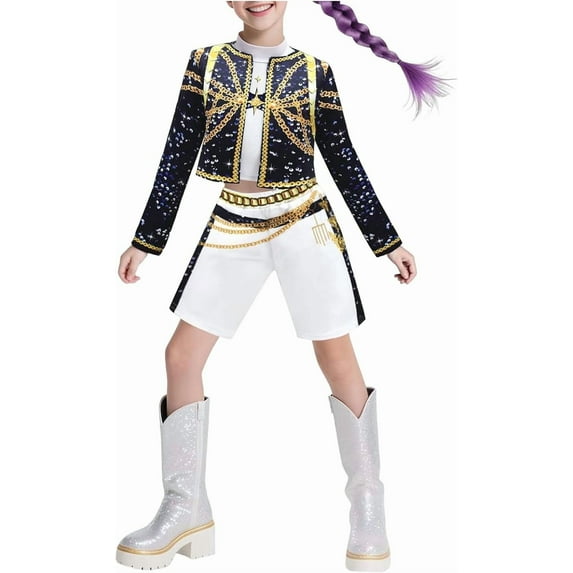 Satmonnus Halloween Anime Cosplay Costume, Popular Singers Idol Stage Role Play Stage Costume Performance Outfits for Halloween Cosplay Dress Up