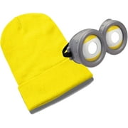 ZUITEH Minion Goggles Fancy Dress Costume Despicable Me Glasses Goggles Adult Yellow Cap Beanie
