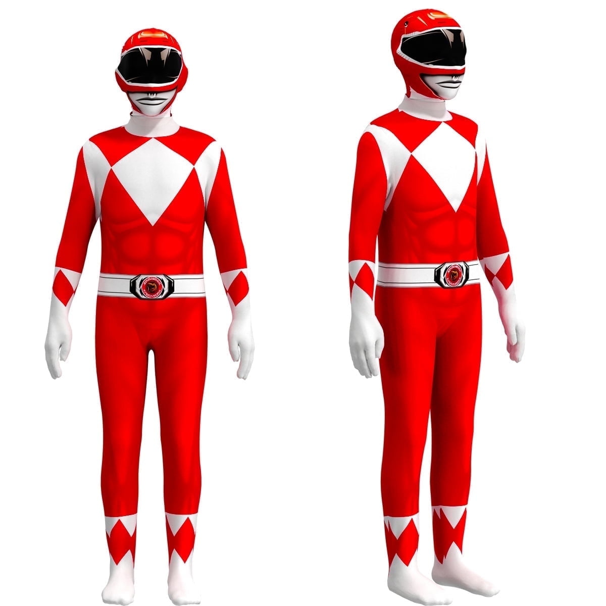 ZUITEH Power Rangers Cosplay Jumpsuit Fancy Dress up costume party ...