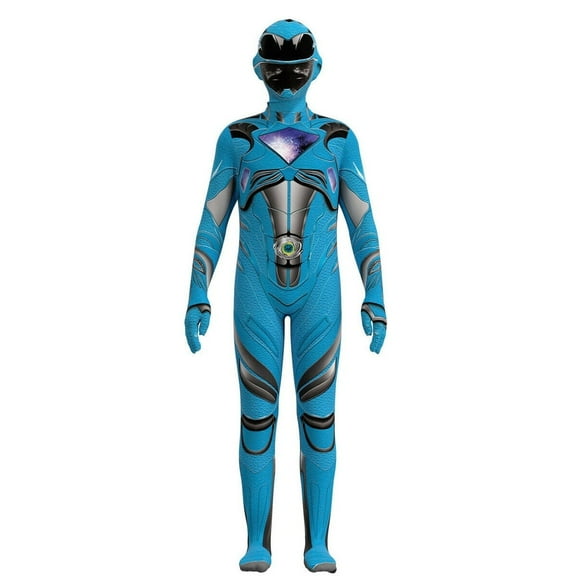 ZUITEH Power Rangers Cosplay Kids Jumpsuit Fancy Dress Costume Halloween Party Playsuit Blue