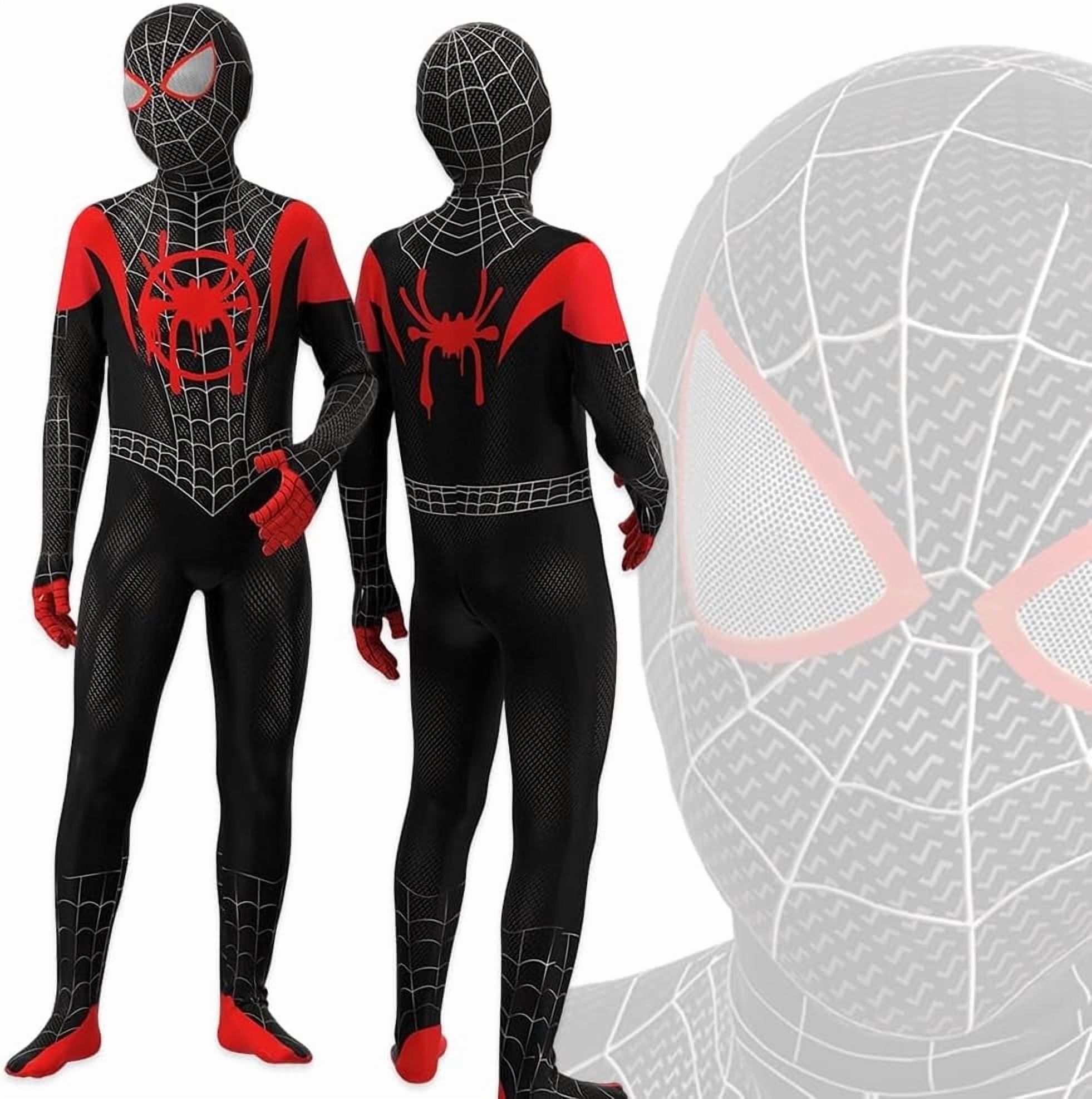 ZUITEH Spider Superhero Homecoming Costume, Classic Boys Spider Childs Black and Gold Costume, Kids Super Fancy Dress Halloween Spiderhero Cosplay Costumes Jumpsuit