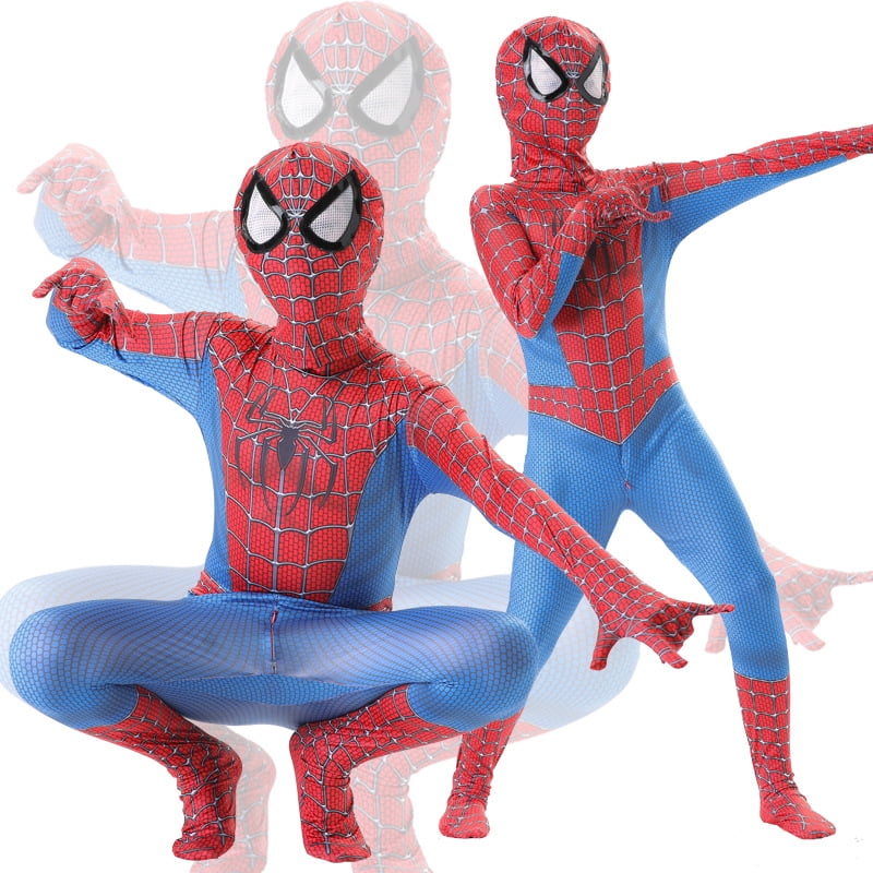 ZUITEH Spider  Superhero Man Homecoming Costume for Kids - Kids Superhero Cosplay Costume, 3D Style Halloween Cosplay Bodysuit for Boys, Halloween Fancy Dress Party Gifts for Super Hero Fans
