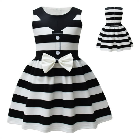 ZUITEH Halloween Dress for Kids Girls, Popular Family Cosplay Outfit Costumes for Halloween Birthday School Party, Kawaii Halloween Sleeveless Dress Halloween Cosplay Costume Party Outfit