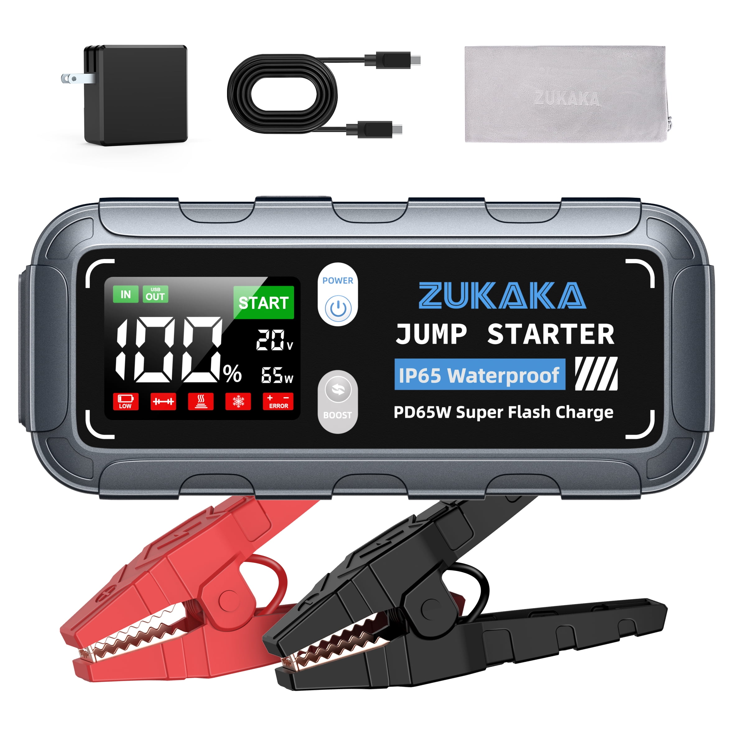 ZUKAKA Car Jump Starter 6000A, Portable Battery Pack