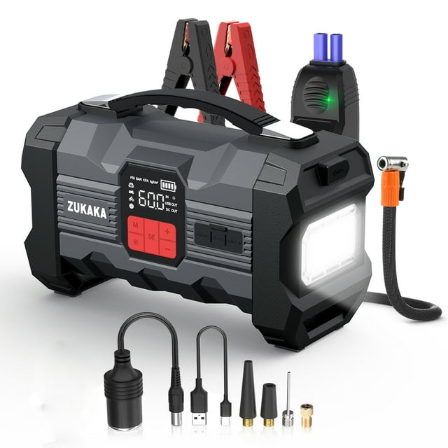 ZUKAKA Jump Starter 4000 Peak Battery Amps, Portable Car Starter with