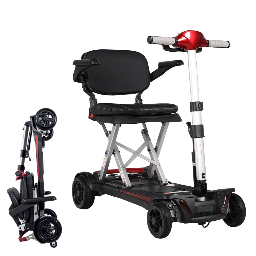 Picture of ZUKKA Foldable Travel Mobility Scooter 4 Wheels Drive Electric Scooter ...