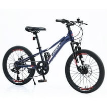 ZUKKA  Mountain Bike for Girls and Boys Mountain 20 inch shimano 7-Speed bike （Blue）