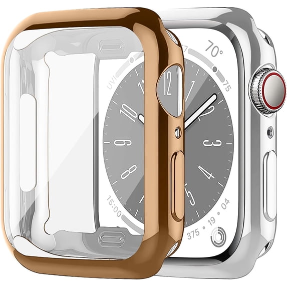 ZUKKASHAN 2 Pack Screen Protector Compatible with Apple Watch Case 42mm,Soft TPU Case Full Protection HD Clear Cover for Apple Watch Series 6 Se 5 4 42mm