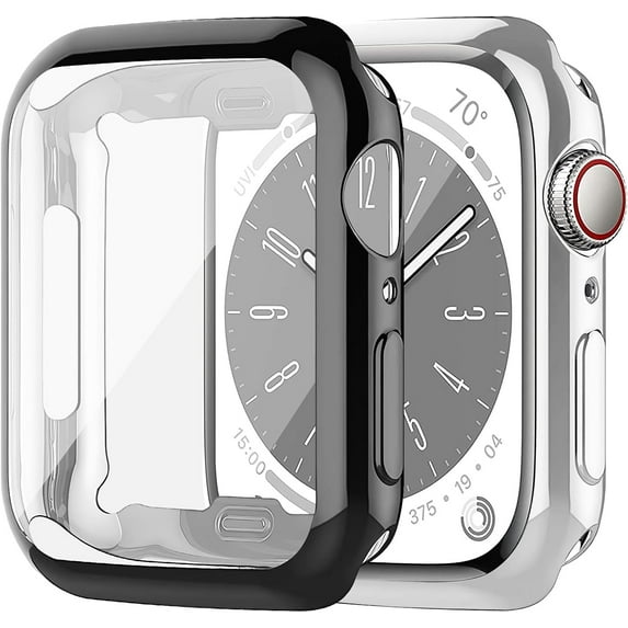 ZUKKASHAN 2 Pack Screen Protector Compatible with Apple Watch Case 44mm,Soft TPU Case Full Protection HD Clear Cover for Apple Watch Series 6 Se 5 4 44mm