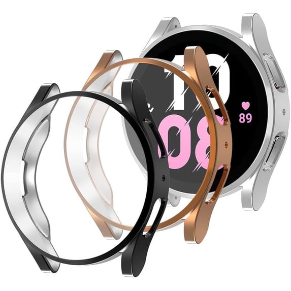 ZUKKASHAN 3 Pack Case for Samsung Galaxy Watch 5 40mm, Ultra-Thin Shockproof Soft TPU Full Protection Cover with Built-in Screen Protector for Samsung Galaxy Watch 4 40mm