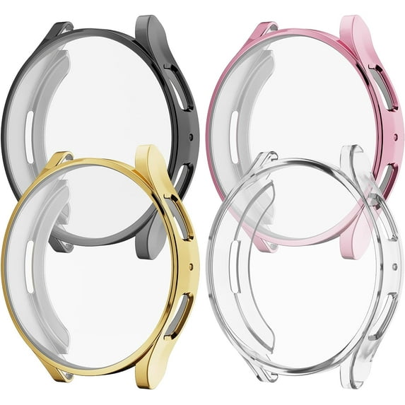 ZUKKASHAN for Samsung Galaxy Watch 6 40mm Screen Protector Case, 4-Pack Protective Soft TPU Face Cover Replacement Bumper Accessories for Samsung Galaxy Watch 6 40mm Women Men