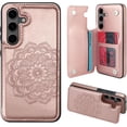 thumbnail image 1 of ZUKKASHAN for Samsung S24  Case with Card Holder,Flower Magnetic Back Flip Case for Samsung Galaxy S24 Wallet Case for Women,Protective Case Phone Case for Samsung Galaxy S24 5G, 1 of 7