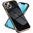 thumbnail image 1 of ZUKKASHAN for iPhone 13 Case Cute Girls Silicone Heart Pattern Design Cases Fashion Plating Edge Ultra Thin Shockproof Protective Bumper Phone Case for iPhone 13, 1 of 7