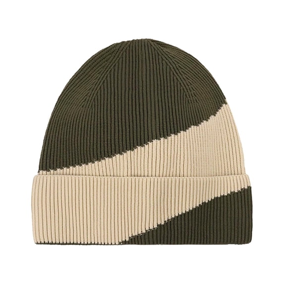ZUKMRJPC Beanie for Women and Men Double Warm Color Block Knitted Winter Hats Lightweight Comfy Large Head Circumference Slouchy Ski Cap Unisex