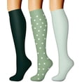 thumbnail image 1 of ZUKMRJPC Compression Socks for Women (3 Pairs) Soft Breathable Cotton Warm Outdoor Stockings Best Support for Running Athletic Cycling Hiking, 1 of 2