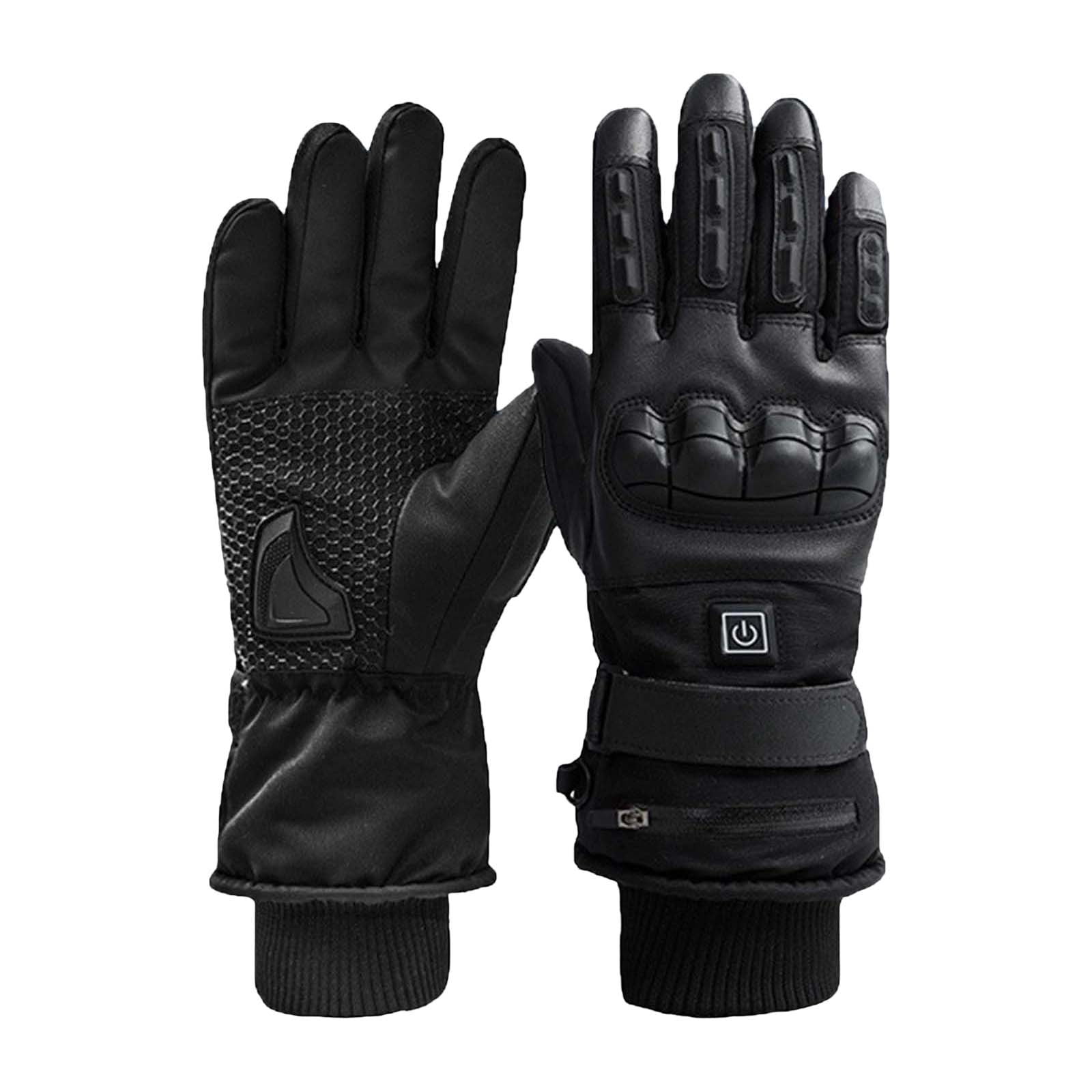 ZUKMRJPC Heated Gloves for Men Windproof Waterproof Rechargeable Heated Gloves Winter for Outdoor Working Hiking Motorcycling Cycling Skiing