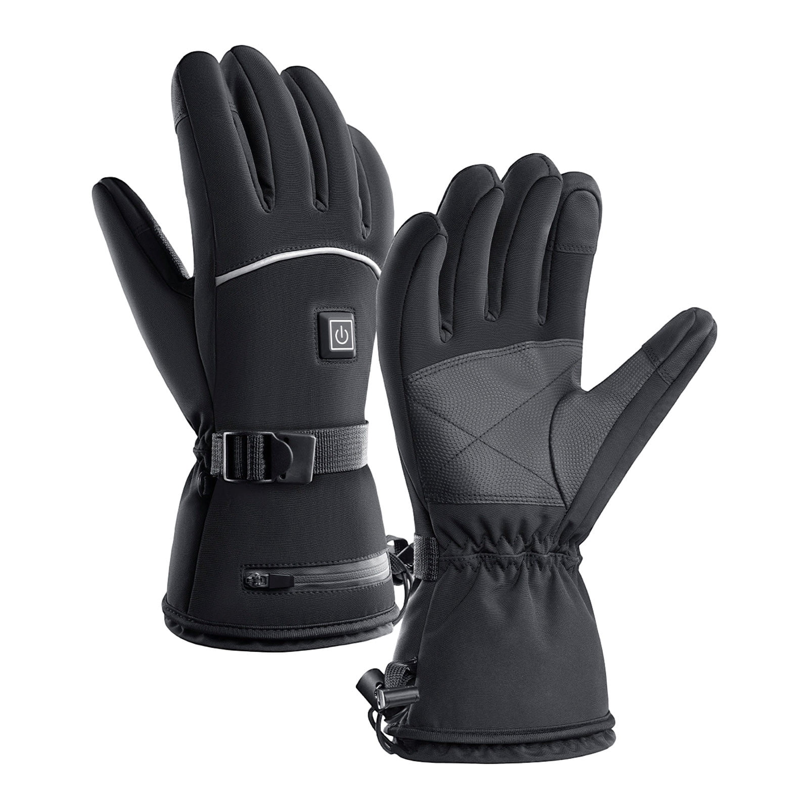 ZUKMRJPC Heated Gloves for Men Windproof Waterproof Rechargeable Heated Gloves Winter for Outdoor Working Hiking Motorcycling Cycling Skiing