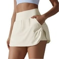 thumbnail image 1 of ZUKMRJPC High Waisted Tennis Skirts for Women Stretchy Athletic Golf Skorts Casual Workout Running Yoga Shorts with Pockets, 1 of 8