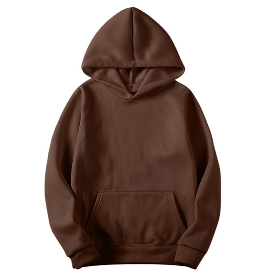 ZUKMRJPC Hoodies For Men Solid Color Long Sleeve Hooded Pullover Casual Fashion Sweatshirts with Kangaroo Pocket