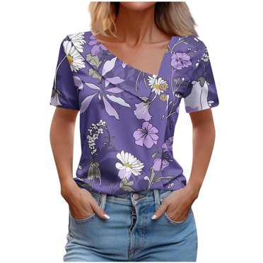 Lime Green Women Short Sleeve Floral Graphic Loose Fit Dress For Women