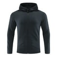 thumbnail image 1 of ZUKMRJPC Men Full Zip Athletic Jacket Slim Fit Quick Dry Fleece Lined Warm Hoodies Casual Lightweight Outdoor Athletic Running Jacket, 1 of 2