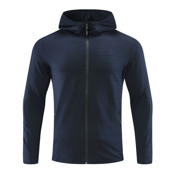 ZUKMRJPC Men Full Zip Athletic Jacket Slim Fit Quick Dry Fleece Lined Warm Hoodies Casual Lightweight Outdoor Athletic Running Jacket
