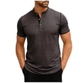 thumbnail image 1 of ZUKMRJPC Men's Casual Golf Shirts Classic Short Sleeve Stand Collar Basic Button Shirt Slim Fit Lightweight Summer Workout Athletic Tops, 1 of 6