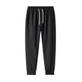 thumbnail image 1 of ZUKMRJPC Men's Casual Sweatpants Elastic Waist Drawstring Lightweight Breathable Loose Fit Solid Color Trousers with Pocket, 1 of 5